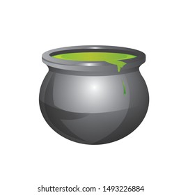 
Vector invention of a pot with a potion. Witch drink on Halloween.