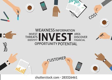 vector invest concept,template
