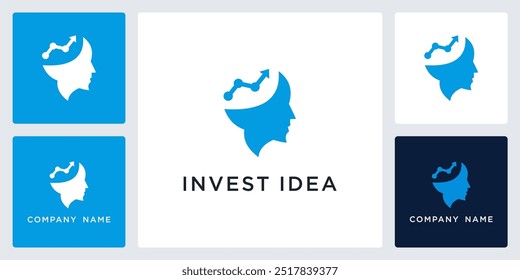 Vector of invest idea icon and logo design template