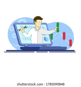 El vector del sitio web de inversión cerró para mantenimiento. Diseño plano creativo para banner web, presentación de negocios, artículo en línea.