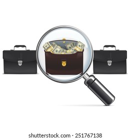 Vector Investment Briefcase with Lens