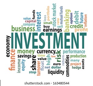 Vector Investment concept tag cloud