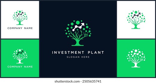 Vector of investment logo dan icon design template, can be used in various media easily, editable