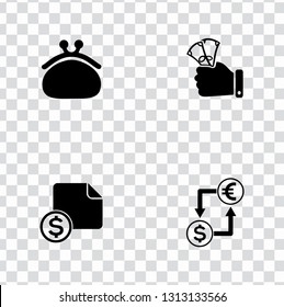 vector Investment money icons set, financial investment business - online money sign symbols