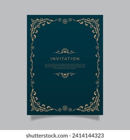Vector invitation, card with ethnic elements.