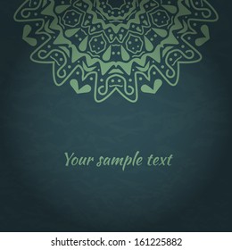 Vector invitation card with floral ornament