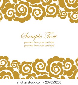 Vector Invitation card with floral ornament.Doodles elements on white background with place for text.It can be used for decorating of invitations, cards, covers.Vector illustration.