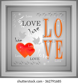 Vector invitation card. Happy Valentine Day. Elegant template for your design. Wedding card or invitation.