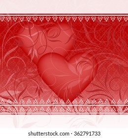 Vector invitation card. Happy Valentine Day. Elegant template for your design. Wedding card or invitation.