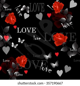 Vector invitation card. Happy Valentine's Day. Elegant template for your design.
Abstract background
