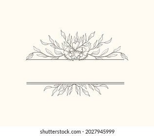 Vector, invitation card illustrations wreath of flower floral bouquet