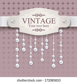 Vector invitation card with ornament
