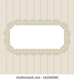 Vector invitation card with ornament motif beige background
