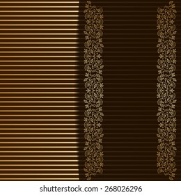 Vector invitation card with ornament and space for text.