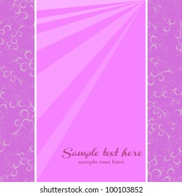 Vector invitation card with swirl