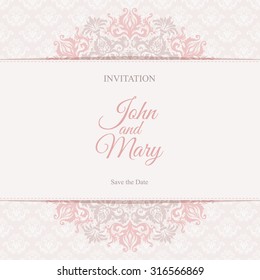 Vector Invitation Card Template Stock Vector (Royalty Free) 316566869