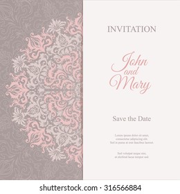 Vector invitation card template.