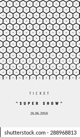 Vector invitation card or ticket, monochrome geometric pattern templates. Ideal for Save The Date, tickets, anniversary date, birthday cards, invitations.
