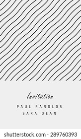 Vector invitation card or ticket, monochrome geometric pattern templates. Ideal for Save The Date, tickets, anniversary date, birthday cards, invitations.