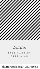 Vector invitation card or ticket, monochrome geometric pattern templates. Ideal for Save The Date, tickets, anniversary date, birthday cards, invitations.