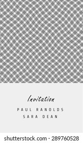 Vector invitation card or ticket, monochrome geometric pattern templates. Ideal for Save The Date, tickets, anniversary date, birthday cards, invitations.