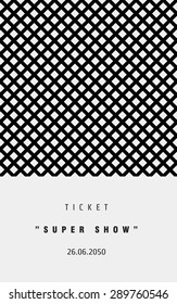 Vector invitation card or ticket, monochrome geometric pattern templates. Ideal for Save The Date, tickets, anniversary date, birthday cards, invitations.