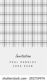 Vector invitation card or ticket, monochrome geometric pattern templates. Ideal for Save The Date, tickets, anniversary date, birthday cards, invitations.