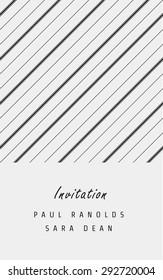 Vector invitation card or ticket, monochrome geometric pattern templates. Ideal for Save The Date, tickets, anniversary date, birthday cards, invitations.