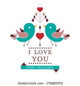 Vector invitation card for Valentine's day.