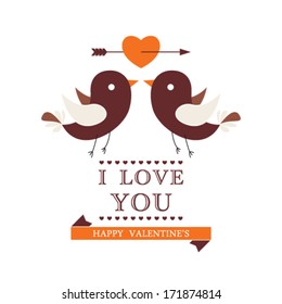 Vector invitation card for Valentine's day.