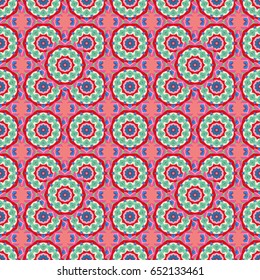 Vector invitation with colored mandala design element. Round flower ornament. Unusual greeting in oriental boho chic style. Luxury floral pattern. Square invite template. Decorative vintage print.