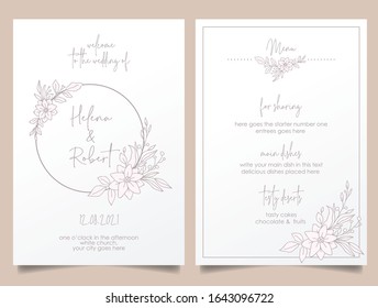 vector invitation with feminine style ready to print