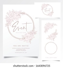 vector invitation with feminine style ready to print