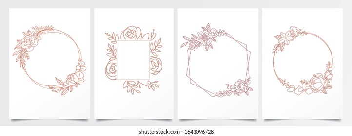 vector invitation with feminine style ready to print