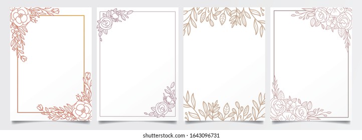 invitación vectorial con estilo femenino listo para imprimir
