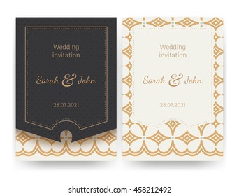 Vector invitation or greeting card templates. Can be used for posters, flyers, banner, certificate, thank you, save the date, baby shower and birthday cards invitations.