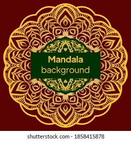 Vektoreinladung mit mandala design element. Rahmenblume Mandala. dekorative Ornamente. Blumendesign-Element.