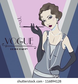 The Vector invitation on Fashionable a retro Party