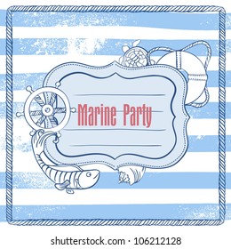 Vector Invitation to a Sea Party