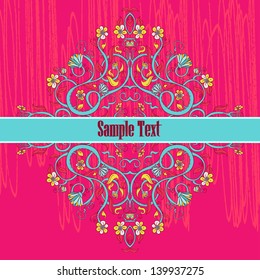 Vector Invitation Summer Card. Useful for packaging, invitations, decoration, bag template, cover,  etc