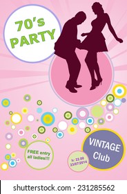 Vector invitation vintage dance