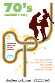 Vector invitation vintage dance