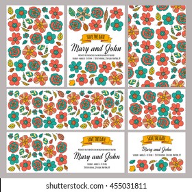 Vector invitation for wedding, summer, spring sale