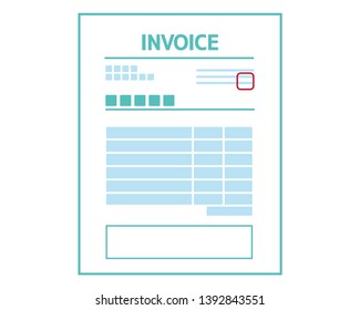 Vector Invoice icon. business or financial operations sign.