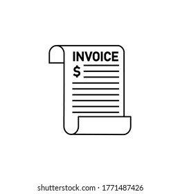 Vector invoice icon on eps 10
