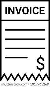 Vector Invoice Outline Icon Design
