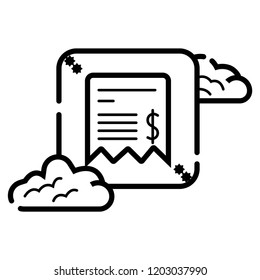 Vector Invoice, Sales receipt, line icon