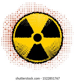 Vector Ionizing Radiation Sign. Radioactive Contamination Symbol. Warning Danger Hazard.