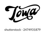 Vector Iowa text typography design for tshirt hoodie baseball cap jacket and other uses vector	