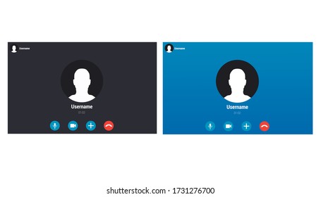 Vector Of Iphone Video Call Screen Template